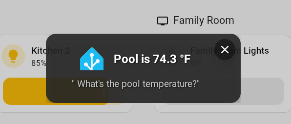 Dashie voice control responding to a question
